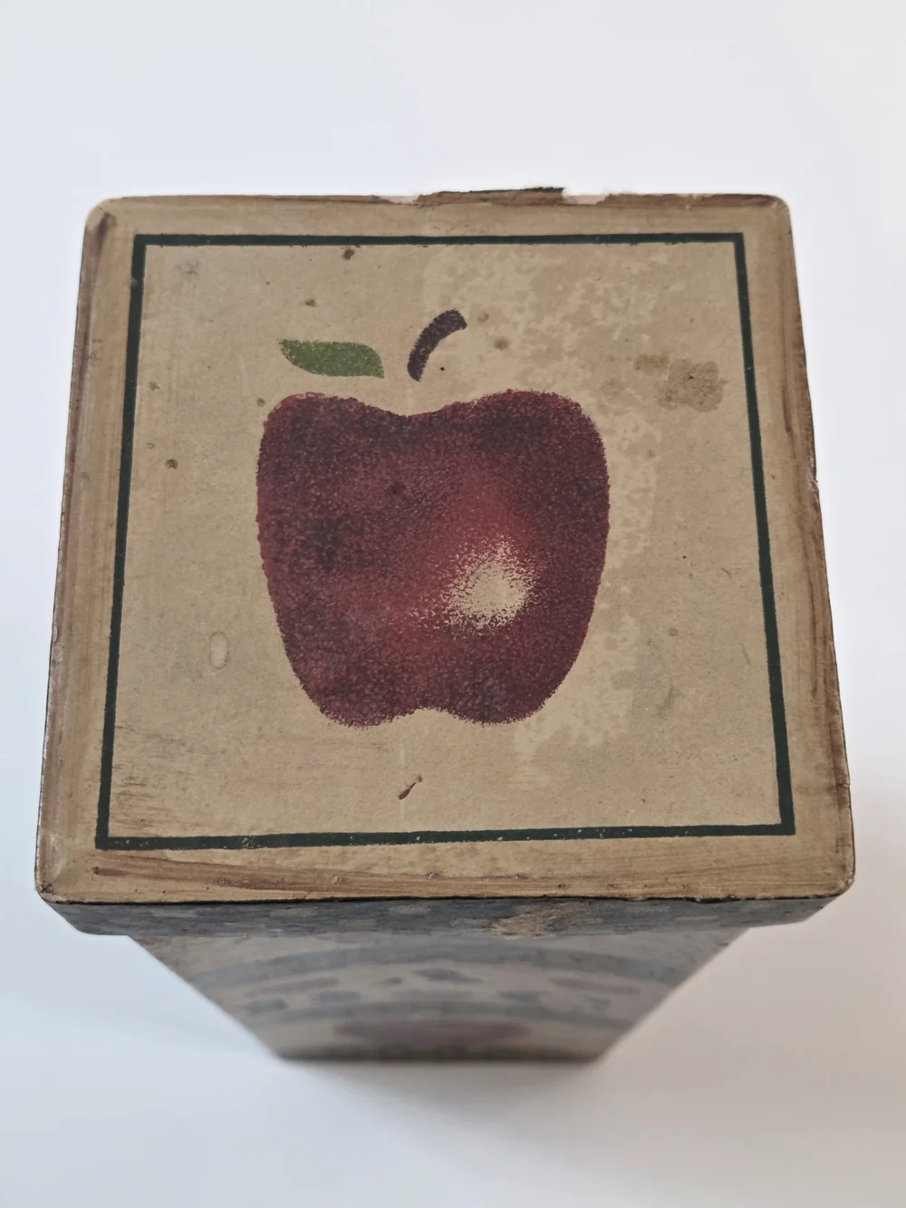 Hand-painted Wooden Apple Wall Box - Rustic Farmhouse Décor